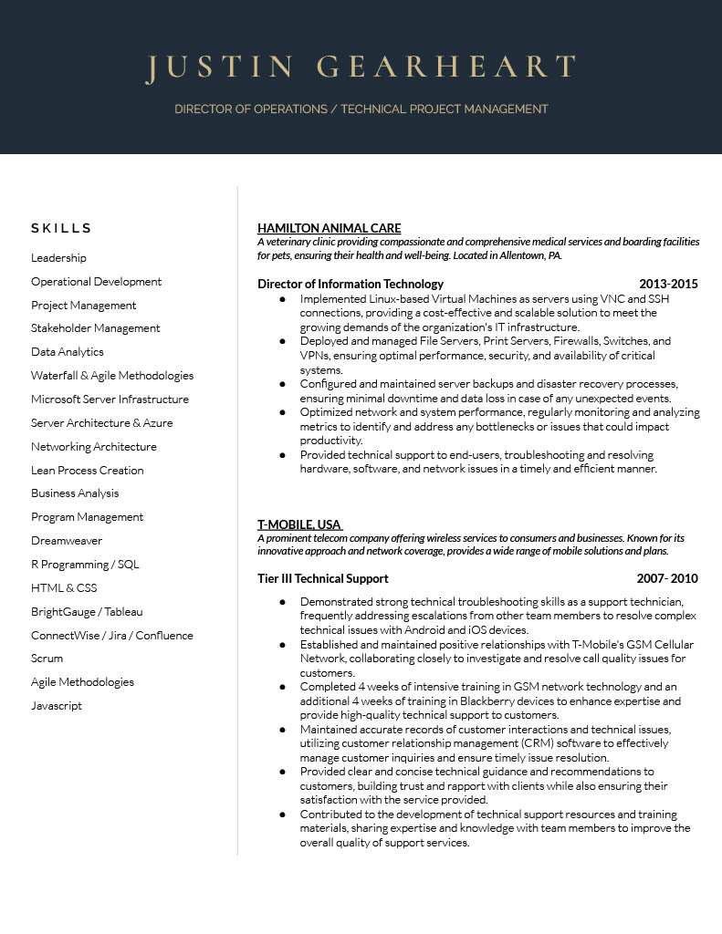 Resume Page 2